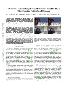 Differentiable Robotic Manipulation of Deformable Rope-like Objects
  Using Compliant Position-based Dynamics