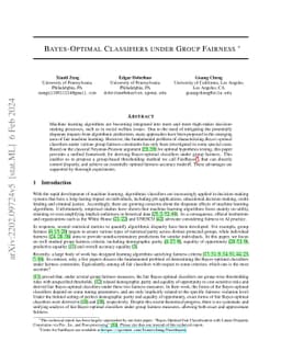 Bayes-Optimal Classifiers under Group Fairness