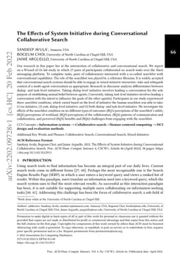 The Effects of System Initiative during Conversational Collaborative
  Search