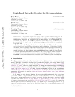 Graph-based Extractive Explainer for Recommendations