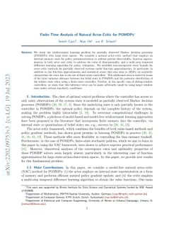 Finite-Time Analysis of Natural Actor-Critic for POMDPs