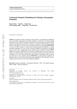 Contextual Semantic Embeddings for Ontology Subsumption Prediction