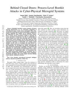 Behind Closed Doors: Process-Level Rootkit Attacks in Cyber-Physical
  Microgrid Systems