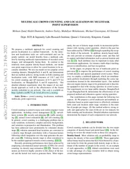 Multiscale Crowd Counting and Localization By Multitask Point
  Supervision