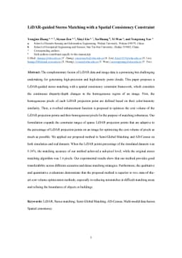 LiDAR-guided Stereo Matching with a Spatial Consistency Constraint