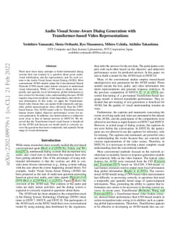 Audio Visual Scene-Aware Dialog Generation with Transformer-based Video
  Representations
