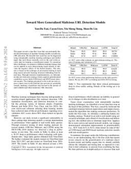 Toward More Generalized Malicious URL Detection Models