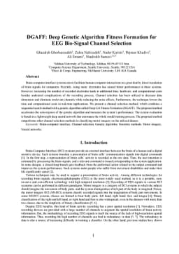 DGAFF: Deep Genetic Algorithm Fitness Formation for EEG Bio-Signal
  Channel Selection