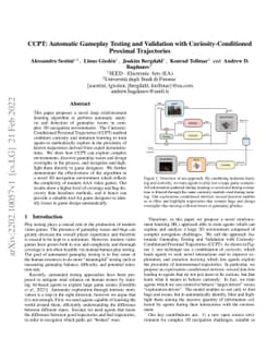 CCPT: Automatic Gameplay Testing and Validation with
  Curiosity-Conditioned Proximal Trajectories
