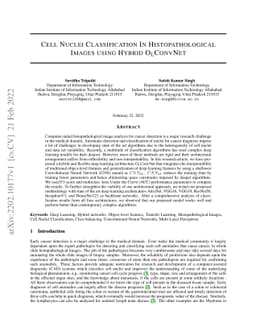 Cell nuclei classification in histopathological images using hybrid
  OLConvNet