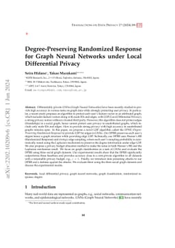 Degree-Preserving Randomized Response for Graph Neural Networks under
  Local Differential Privacy