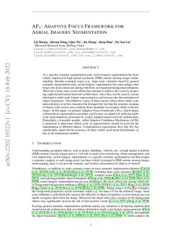 AF$_2$: Adaptive Focus Framework for Aerial Imagery Segmentation