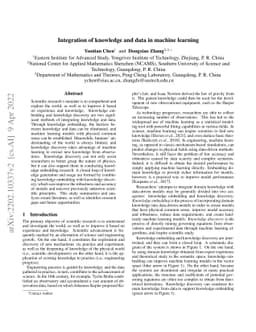 Integration of knowledge and data in machine learning