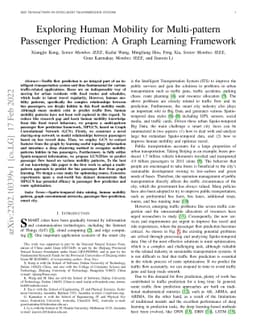 Exploring Human Mobility for Multi-Pattern Passenger Prediction: A Graph
  Learning Framework