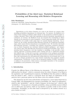 Probabilities of the third type: Statistical Relational Learning and
  Reasoning with Relative Frequencies