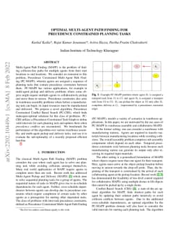 Optimal Multi-Agent Path Finding for Precedence Constrained Planning
  Tasks