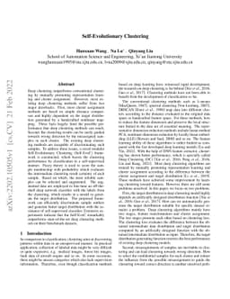 Self-Evolutionary Clustering