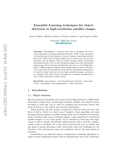 Ensemble Learning techniques for object detection in high-resolution
  satellite images