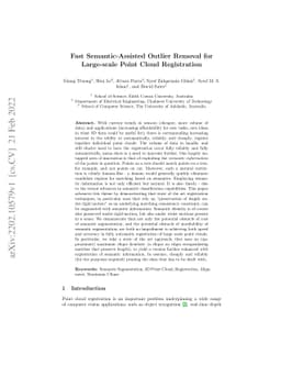 Fast Semantic-Assisted Outlier Removal for Large-scale Point Cloud
  Registration