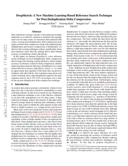 DeepSketch: A New Machine Learning-Based Reference Search Technique for
  Post-Deduplication Delta Compression