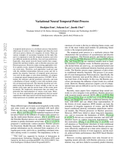 Variational Neural Temporal Point Process