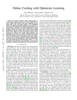 Online Caching with Optimistic Learning