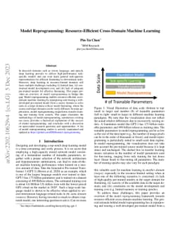 Model Reprogramming: Resource-Efficient Cross-Domain Machine Learning