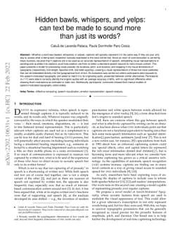 Hidden bawls, whispers, and yelps: can text be made to sound more than
  just its words?