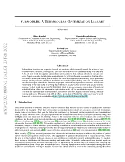 Submodlib: A Submodular Optimization Library