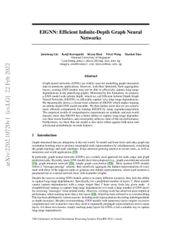 EIGNN: Efficient Infinite-Depth Graph Neural Networks