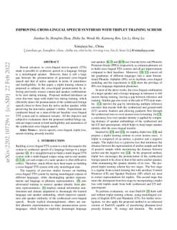 Improving Cross-lingual Speech Synthesis with Triplet Training Scheme