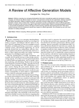 A Review of Affective Generation Models