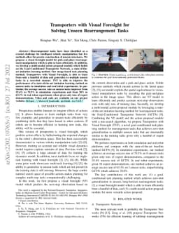 Transporters with Visual Foresight for Solving Unseen Rearrangement
  Tasks