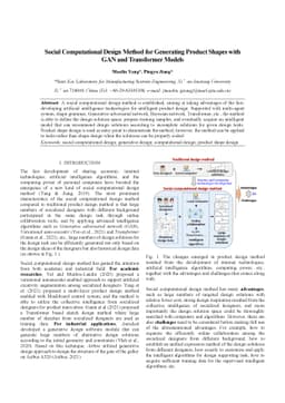 Social Computational Design Method for Generating Product Shapes with
  GAN and Transformer Models