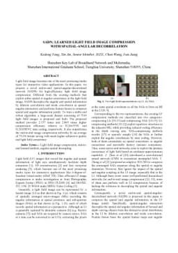 SADN: Learned Light Field Image Compression with Spatial-Angular
  Decorrelation