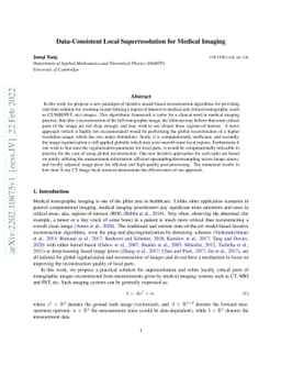 Data-Consistent Local Superresolution for Medical Imaging