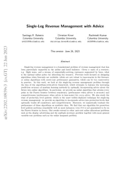 Single-Leg Revenue Management with Advice