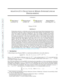 Adaptive Cut Selection in Mixed-Integer Linear Programming