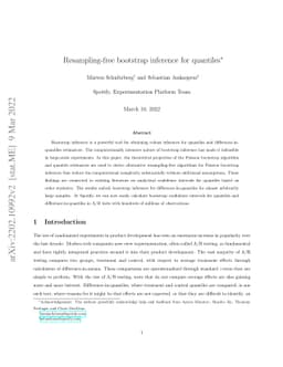 Resampling-free bootstrap inference for quantiles
