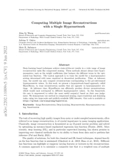 Computing Multiple Image Reconstructions with a Single Hypernetwork