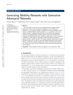 Generating Synthetic Mobility Networks with Generative Adversarial
  Networks