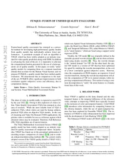 FUNQUE: Fusion of Unified Quality Evaluators