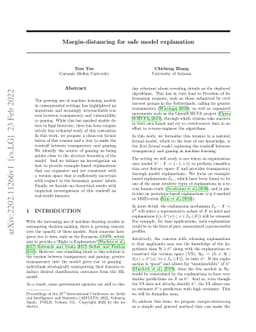 Margin-distancing for safe model explanation