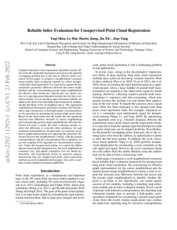 Reliable Inlier Evaluation for Unsupervised Point Cloud Registration