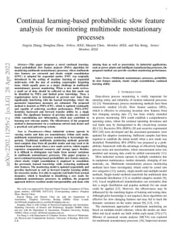 Continual learning-based probabilistic slow feature analysis for
  multimode dynamic process monitoring