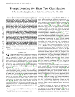 Prompt-Learning for Short Text Classification