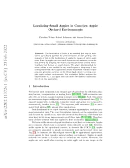 Localizing Small Apples in Complex Apple Orchard Environments