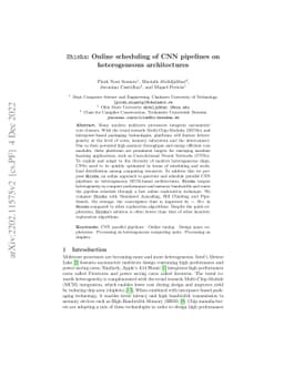Shisha: Online scheduling of CNN pipelines on heterogeneous
  architectures