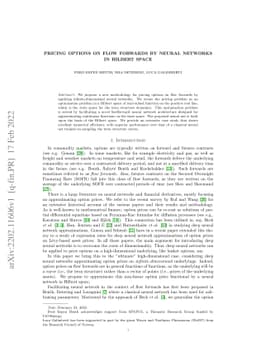 Pricing options on flow forwards by neural networks in Hilbert space
