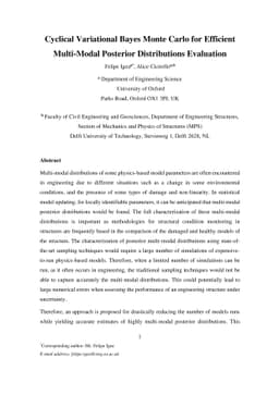 Cyclical Variational Bayes Monte Carlo for Efficient Multi-Modal
  Posterior Distributions Evaluation